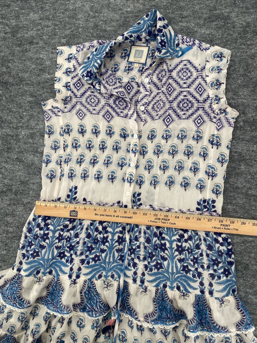 ALICIA BELL Bailey Silk Cotton-Voile Mini Dress size Small - Picture 10 of 11